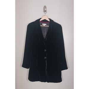 Witchy Whimsygoth Gothic Romance Black Velvet Women's Jacket Size 10